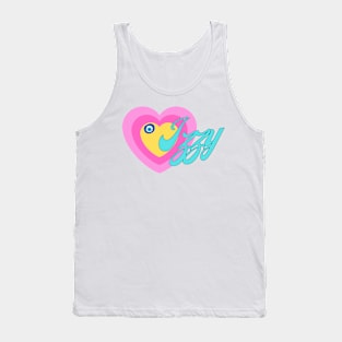 Izzy in Colorful Heart Illustration Tank Top